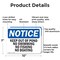 Signmission Keep Out Of Pond No Swimming No Fishing No Boating OSHA Notice Sign, Aluminum, 10in W x 7in L, 2PK OS-2PACK-NS-A-710-L-13849 - alternate 6